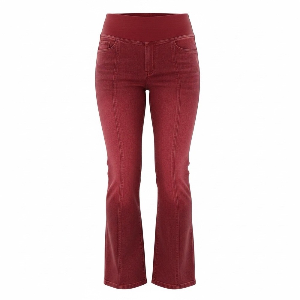 DG2 Diane Gilman Pull On Pants Womens Medium Red Stretch Jeggings 28x30